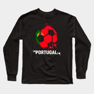 Portugal Qatar 2022 World Cup, Portugal Soccer Team 2022 Supporter Funny Portugal Flag Futbol Long Sleeve T-Shirt